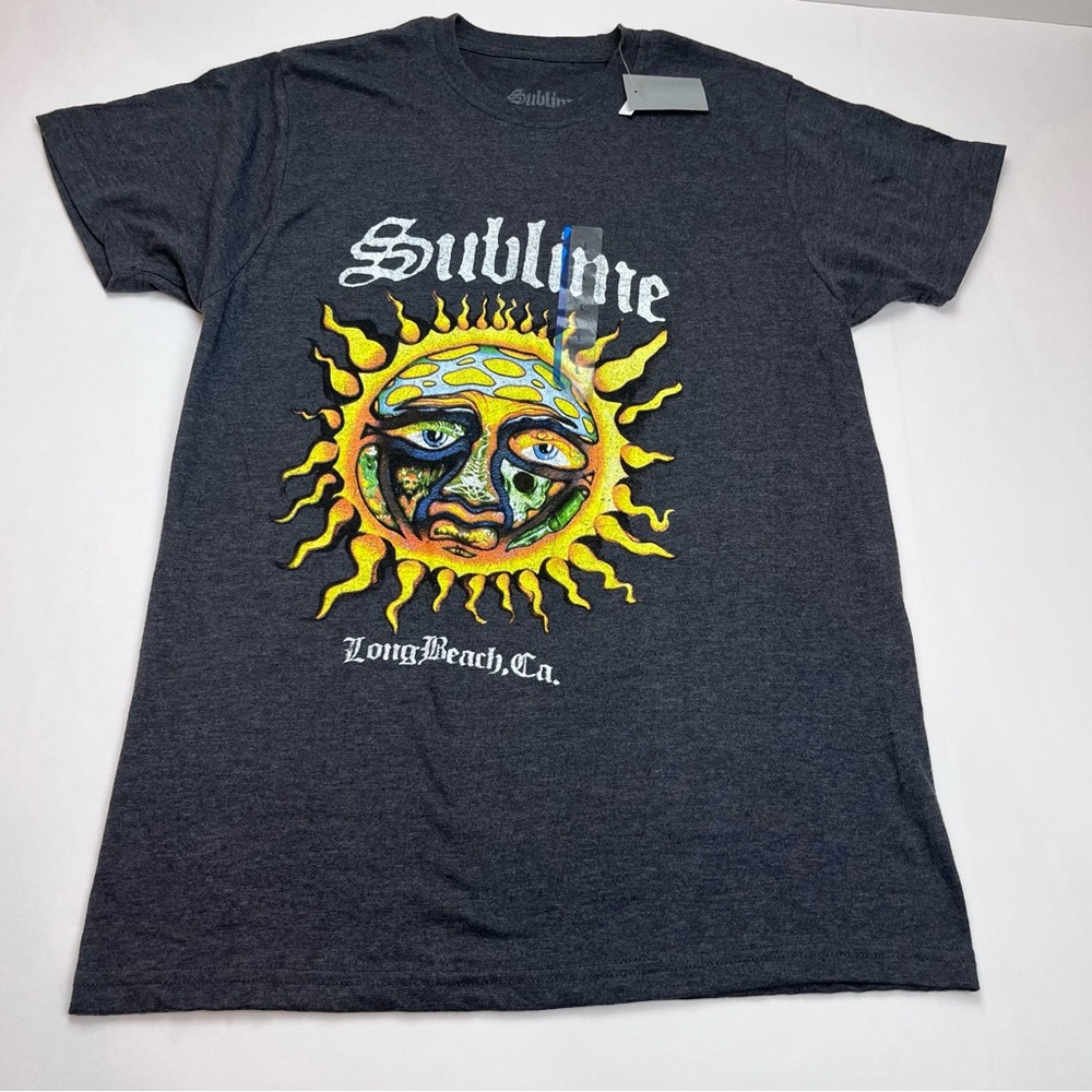 Sublime Long Beach CA Womens Size Large Grey Gray Short Sleeve Graphic Shirt NEW